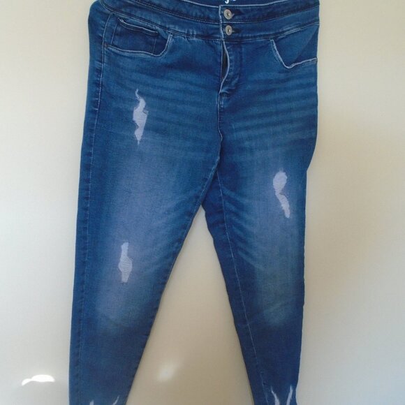 JEANIOLOGIE MID RISE CROPPED SKINNY JEANS SIZE 10 - Picture 1 of 4